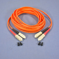 5M Leviton Fiber Optic Multi-Mode Duplex Patch Cable Cord SC 62.5/125 62DSC-M05