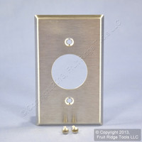 Leviton Stainless Steel 1-Gang 1.406" Receptacle Wallplate Outlet Cover 84004