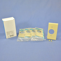 5 Leviton Ivory Sectional Receptacle Wallplates End 1.406" Outlet PSE7-I