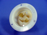 Leviton L19-20 Locking Flanged Inlet Plug Twist Turn Lock NEMA L19-20P 20A 277/480V 3 Phase Y 2455