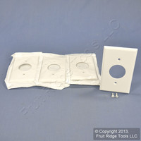 4 Leviton White 1.406" Receptacle Wall Plates Single Outlet Cover 88004
