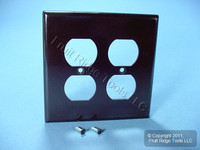 Leviton MIDWAY 2G Brown Duplex Receptacle Plastic Wallplate Outlet Cover 80516