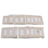 10 New Leviton Ivory RESIDENTIAL Decora GFCI GFI 4-Gang Wallplate Covers 80412-I