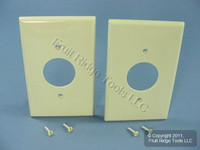 2 Leviton Ivory 1.406" MIDWAY UNBREAKABLE Receptacle Wallplate Outlet Covers PJ7-I