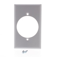 New Leviton Dryer Range Gray Metal Receptacle Outlet Wallplate Cover 2.147" 4927