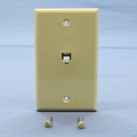 Leviton Ivory 6-Wire Modular Jack Telephone Wall Plate Cover Type 625B4 40238-I