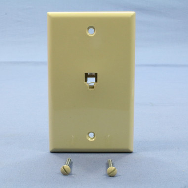 🏠 Leviton Ivory 6-Wire Modular Jack Telephone Wall Plate Cover Type