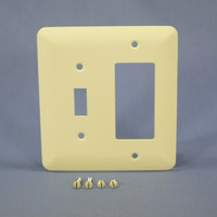 Mulberry Princess Ivory Wrinkle 2-Gang Painted Metal Steel Switch GFCI Cover Decorator Wallplate 79432
