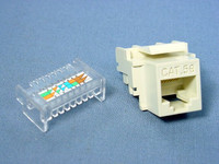 Cooper Light Almond Cat5e RJ45/RJ46 Snap-In Modular Jack 110 Style 8-Position 5546-5ELA