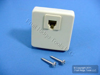 Leviton Ivory 6-Wire Surface Mount Block Cover Phone Jack Telephone 6P6C C2645-I
