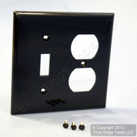 Leviton Black UNBREAKABLE Switch/Outlet Wallplate Receptacle Cover Switchplate 80705-E