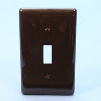 Hubbell Brown Unbreakable Nylon 1-Gang Toggle Switch Cover Wall Plate Switchplate NP1