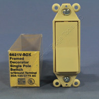 Eagle Ivory Single Pole Decorator Rocker Wall Light Switch 20A 120/277V 6621V