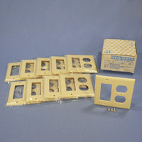 10 Eagle Ivory 2-Gang Decorator GFCI GFI Duplex Receptacle Outlet Cover Thermoset Wallplates 2157V