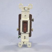 Pass & Seymour Brown RESIDENTIAL 3-Way Toggle Wall Light Switch 15A Bulk 663-G