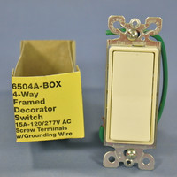Eagle Commercial Almond 4-Way Decorator Quiet Rocker Wall Light Switch 15A 6504A