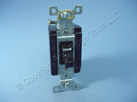 Cooper Arrow Hart Brown INDUSTRIAL Single Pole AC Toggle Wall Light Quiet Switch 15A 120/277V AH1201