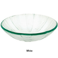 Decolav 17" White Pinwheel Artistic Non-Tempered Glass Vanity Vessel Sink Bowl