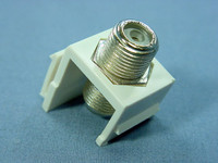 Cooper White Modular TV Video Connector F-Type Coaxial Cable Jack RG6 5552-5EW