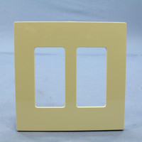 Leviton Ivory 2-Gang Midway Size Decora Screwless Wallplate Cover GFCI GFI SJ262-SI