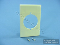 New Leviton Ivory 2.15" Range Single Receptacle 1-Gang Wallplate Cover 80528-I