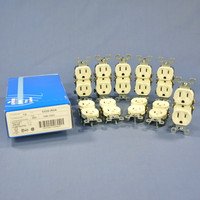 10 Leviton Almond RESIDENTIAL Duplex Receptacle Outlets NEMA 5-15R 15A 125V 5320-ROA