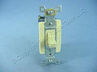 Cooper Arrow Hart Ivory INDUSTRIAL Single Pole AC Toggle Wall Light Quiet Switch 15A 120/277V AH1201I