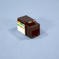 Cooper Brown Cat5e Snap-In Modular Data Jack 110 Style 8-Position RJ45 5547-5EB