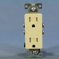Cooper Light Almond TAMPER RESISTANT Decorator Receptacle Outlet NEMA 5-15 15A Bulk TR1107LA