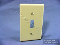 Leviton Almond 1-Gang Toggle Switch Cover Plastic Wallplate Switchplate 82001-A