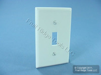 New Leviton White 1-Gang Toggle Switch Plastic Cover Wallplate Switchplate 88001