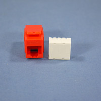 Cooper Orange Cat5e Snap-In Modular Data Jack 110 Style 8-Position RJ45 5547-5EO
