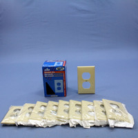 10 Leviton UNBREAKABLE Ivory Receptacle Wallplates Nylon Duplex Outlet Covers 80703-I
