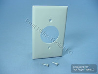 Leviton Gray 1.60" Receptacle Standard Size 1-Gang Unbreakable Wallplate 20A 30A Locking Outlet Nylon Cover 80720-GY