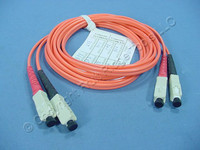 2M Leviton Fiber Optic Multi-Mode Duplex Patch Cable Cord ST 62.5/125 62DSC-M02