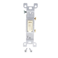 Do It Best Almond Single Pole Framed Toggle Wall Light Switch 15A 120V 557811