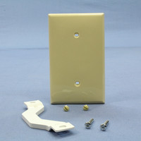Leviton Ivory 1-Gang Blank Unbreakable Wall Plate Strap Mounted Box Cover 80719-I