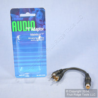 Leviton 1-RCA Audio Jack to 2-RCA Plugs Y Adapter Converter Cable C5402