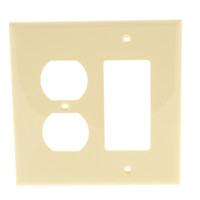 Leviton Midway Ivory Duplex Outlet Cover Decora Rocker Switch GFCI Wallplate PJ826-I