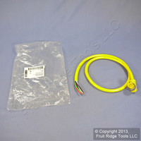 Daniel Woodhead 3' Yellow 90� Quick Disconnect 4P Male Pigtail 16/4 AWG PVC Cord 104003A01F0301