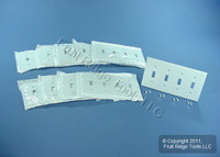10 Leviton White Standard 4G Toggle Light Switch Cover Plastic Wallplates 88012