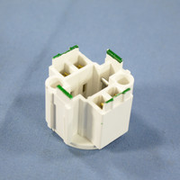 Leviton Compact Fluorescent Lamp Holder CFL Light Sockets G24d-2 Base Bottom Screw-Down 4-Pin 18W 26725-4A2