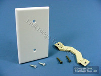 Leviton White Blank Cover Wall Plate Strap Mount 88019