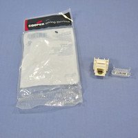 Cooper Light Almond Cat 3e Snap-In 6-Wire USOC Modular Telephone Data Jack 5511-3ELA