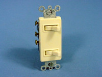 New Leviton Ivory Decora SP/3-Way DOUBLE Switch Duplex Toggle 15A 5641-I Boxed
