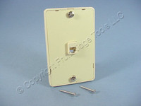 Cooper Ivory 4-Conductor Telephone Jack Wall Mounting Plate Type 630A 3521-4V