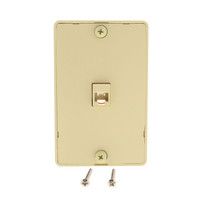 Cooper Ivory 4-Conductor Telephone Jack Wall Mounting Plate Type 630A 3521-4V