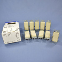 10 New Eagle Electric Ivory Decorator Rocker Wall Light Switches 3-WAY 15A 6503V