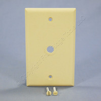 Eagle Ivory Telephone Coaxial Cable Thermoset Wallplate Cover .375" Hole 2128V