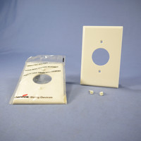 2 Cooper Light Almond 1.406" Mid-Size UNBREAKABLE Receptacle Wallplate Outlet Covers PJ7LA